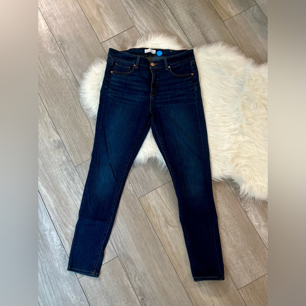 LOFT | High Rise Modern Slim Skinny Dark Indigo Jeans (30/10)